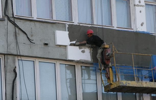 Утепление фасада пенопластом